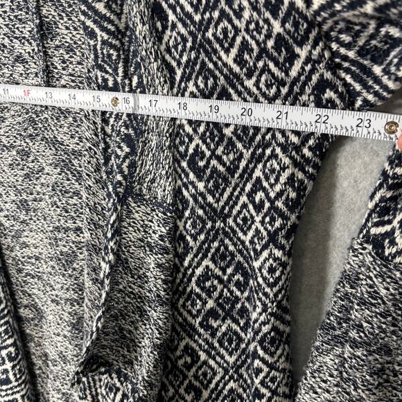 Knox Rose Cardigan Sweater Womens Large Navy Open Drape‎ Aztec Southwest Boho - Picture 8 of 13